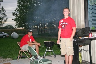 D.C.Y.M. youth staff cooking for the rally